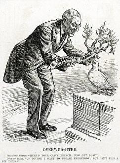 WW1 - President Wilson Woodrow and the Dove of Peace WW1 - President Wilson Woodrow and the Dove of Peace