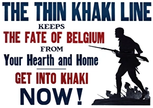 WW1 recruitment poster with silhouette WW1 recruitment poster with silhouette