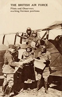 WW1 - Royal Air Force - Pilots and Observers mark targets WW1 - Royal Air Force - Pilots and Observers mark targets