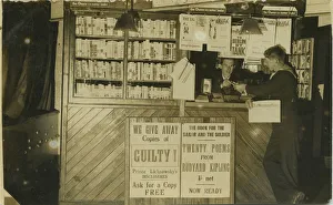WW1 Warship - Bookshop & Tobacconist. Date: 1910s WW1 Warship - Bookshop & Tobacconist. Date: 1910s