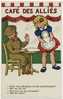 WW2 - British soldier opts for wine instead of tea WW2 - British soldier opts for wine instead of tea