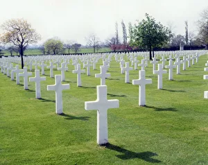 WW2 - The Brittany American Cemetery and Memorial is located in Saint-James, Normandy WW2 - The Brittany American Cemetery and Memorial is located in Saint-James, Normandy