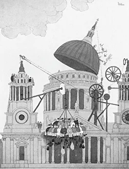 WW2 defence, illustration by William Heath Robinson WW2 defence, illustration by William Heath Robinson