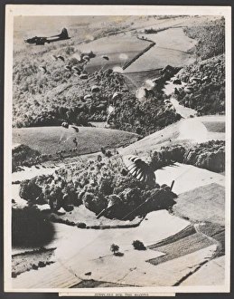 WW2 - dropping supplies to Maquis from American bombers WW2 - dropping supplies to Maquis from American bombers