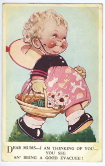 WW2 era - Comic Postcard - Dear Mums - I am thinking of you WW2 era - Comic Postcard - Dear Mums - I am thinking of you