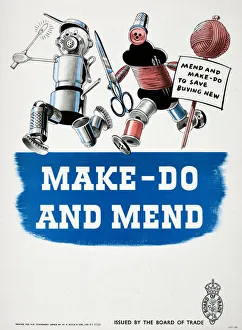 WW2 - Home Front - Make-do and Mend Poster WW2 - Home Front - Make-do and Mend Poster