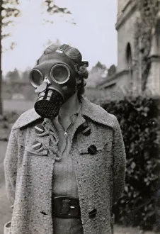 WW2 - Home Front - Woman in her Gas Mask WW2 - Home Front - Woman in her Gas Mask