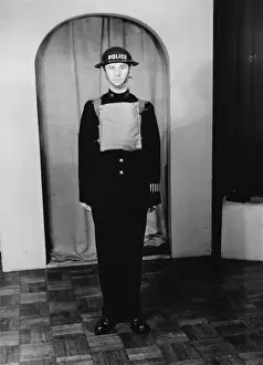 Gas Mask Protection Prints: WW2 policeman dressed for the Blitz