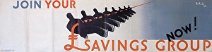 WW2 poster, Join your savings group, now WW2 poster, Join your savings group, now