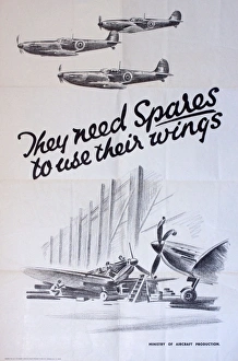 WW2 poster, They need spares to use their wings WW2 poster, They need spares to use their wings