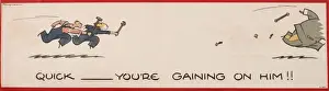 WW2 Print: Quick - You're Gaining on Him
