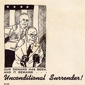 WW2 - Propaganda first day cover - Truman and ghost of FDR WW2 - Propaganda first day cover - Truman and ghost of FDR