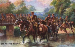 WWI Animal Prints: WWI British Army Cavalry Regiment Print - circa 1916