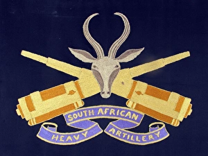 WWI embroidered silk - South African Heavy Artillery WWI embroidered silk - South African Heavy Artillery