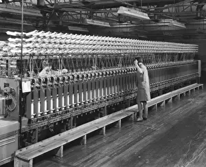 Heinz Zinram Photography Prints: Yarn rolling machine