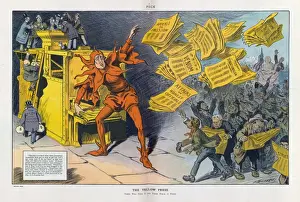 Puck Magazine Illustrations Prints: The yellow press