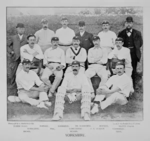 Lords Cricket Ground Prints: Yorkshire Cricket Team Print: 1890s Group Photo