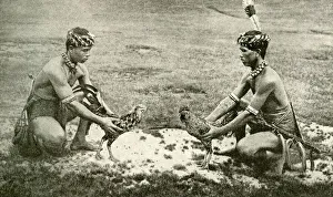 Two young Dayak men, Borneo, SE Asia Two young Dayak men, Borneo, SE Asia