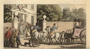 Young English gentleman arriving back home after Young English gentleman arriving back home after