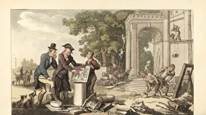 Young English gentleman constructing a stately home Young English gentleman constructing a stately home