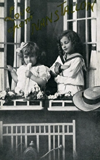 Two Young Girls - Souvenir, Nanstallon, Cornwall Two Young Girls - Souvenir, Nanstallon, Cornwall