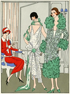 Two young ladies in dresses by Madeleine et Madeleine Two young ladies in dresses by Madeleine et Madeleine