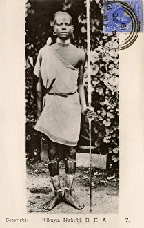A Young man of the Kenyan Kikuyu Tribe, East Africa A Young man of the Kenyan Kikuyu Tribe, East Africa