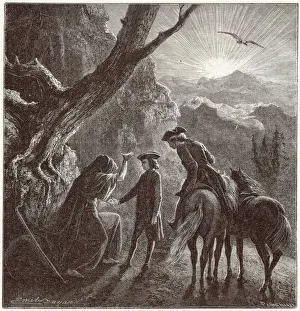 Young Napoleon has his fortune told by a gipsy Young Napoleon has his fortune told by a gipsy