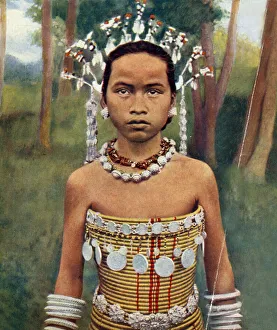Young Sea Dayak or Iban woman, Borneo, SE Asia Young Sea Dayak or Iban woman, Borneo, SE Asia