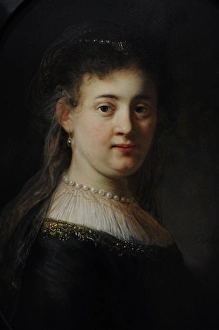 Young Woman in Fantasy Costume, 1633, by Rembrandt (1606-166 Young Woman in Fantasy Costume, 1633, by Rembrandt (1606-166