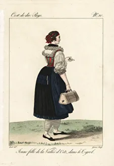 Young woman of the Oetz Valley, Tyrol, Switzerland Young woman of the Oetz Valley, Tyrol, Switzerland