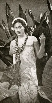 Young woman of Tahiti, French Polynesia Young woman of Tahiti, French Polynesia