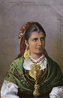Young woman in traditional costume, Minho, Portugal Young woman in traditional costume, Minho, Portugal