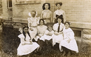 Young women and girls in their Sunday best, USA Young women and girls in their Sunday best, USA