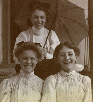 Young women on holiday at Chesieres, Vaud, Switzerland Young women on holiday at Chesieres, Vaud, Switzerland