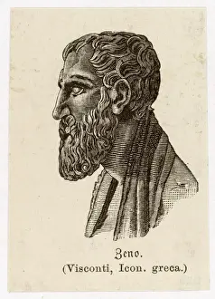 Ancient Greek Philosophers List Prints: Zeno of Elea