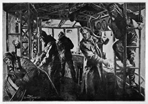World War I Aviation Prints: Zeppelin Interior 2