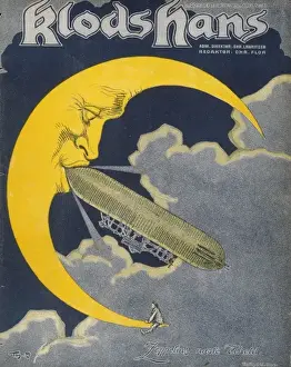 Early Space Exploration History Prints: Zeppelin Moon Flight ?