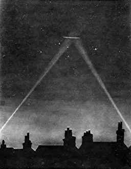 World War I Aerial Combat Prints: A zeppelin raider
