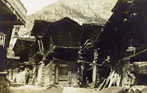 Zermatt, Switzerland - Old Wooden Houses Zermatt, Switzerland - Old Wooden Houses
