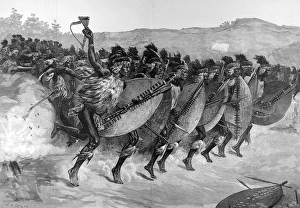 The Zulu Wars. Zulu method of advancing to the attack The Zulu Wars. Zulu method of advancing to the attack