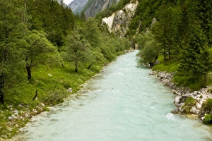 Glacial river, heavily-coloured by glacial rock flour Glacial river, heavily-coloured by glacial rock flour