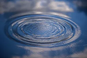 Calm Water Reflections Prints: Ripple on Water - With reflection of clouds