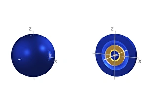 Computer model of a 4s electron orbital print
