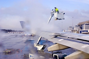 Manchester Airport Prints: Aircraft deicing
