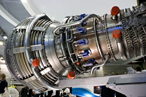 Commercial Aircraft Engines Prints: Aircraft engine on display