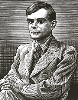 Prints of Alan Turing (1912-54), British mathematician. Turing was educated at Cambridge and Princeton Images Dated 2007 December: Alan Turing Print - A photograph of a British mathematician