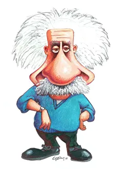 Albert Einstein, caricature Albert Einstein, caricature