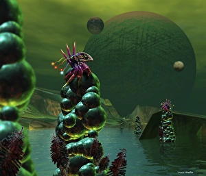 Extraterrestrial Life Forms Prints: Alien creatures