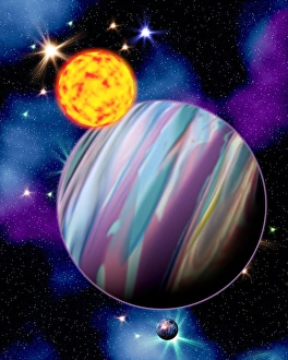 Computer Artwork Space Prints: Alien planets